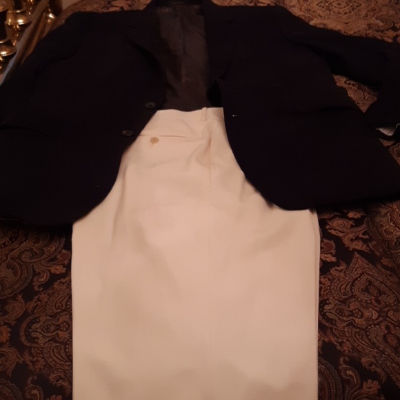 2 Nautica suits and a Ralph Lauren jacket and slac